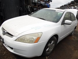 2003 HONDA ACCORD LX WHITE 4DR 2.4L VTEC AT A18800